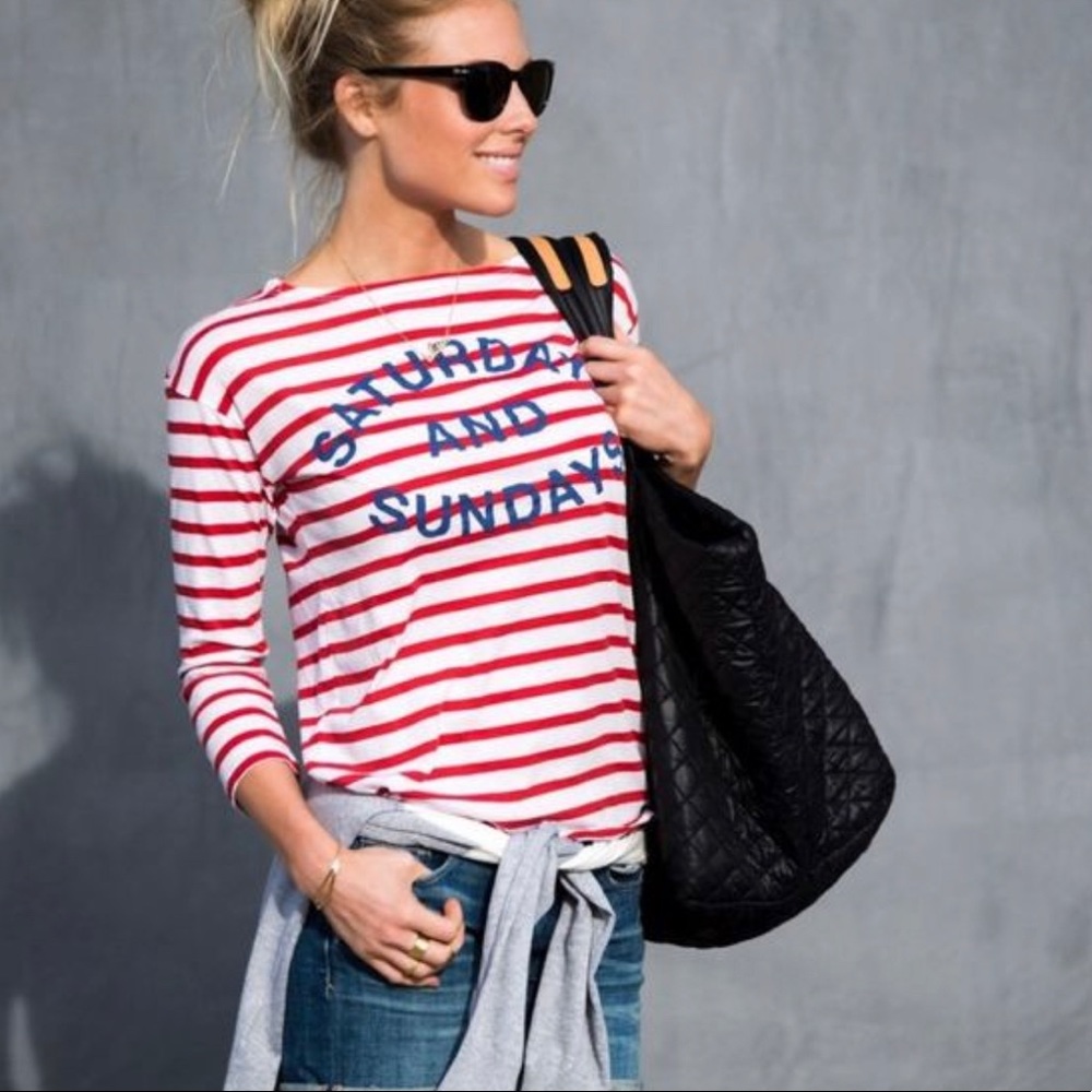 Anthropologie Sundry // Saturdays and Sundays Striped Tee